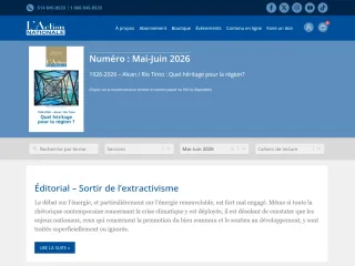 L’Action nationale – Page de numéro individuel