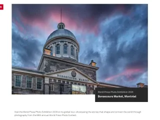 Página de inicio del sitio web de la exposición World Press Photo Montréal
