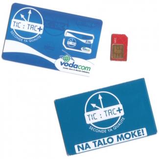 Les SIMM Vodacom et Rogers côte à côte