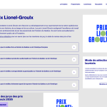 Página de inicio de los Premios Lionel-Groulx